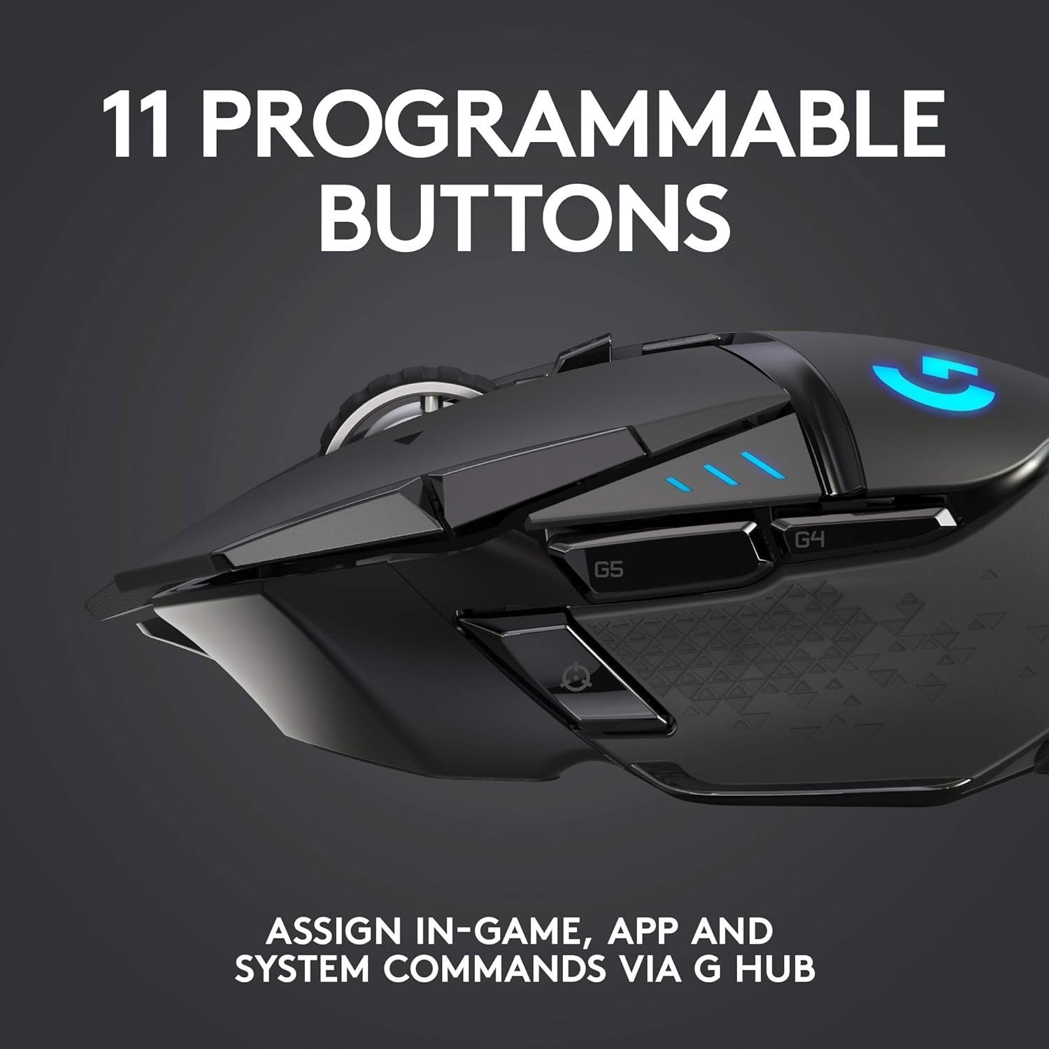 Wireless Gaming Mouse 25600 DPI RGB 11 Buttons HERO Sensor