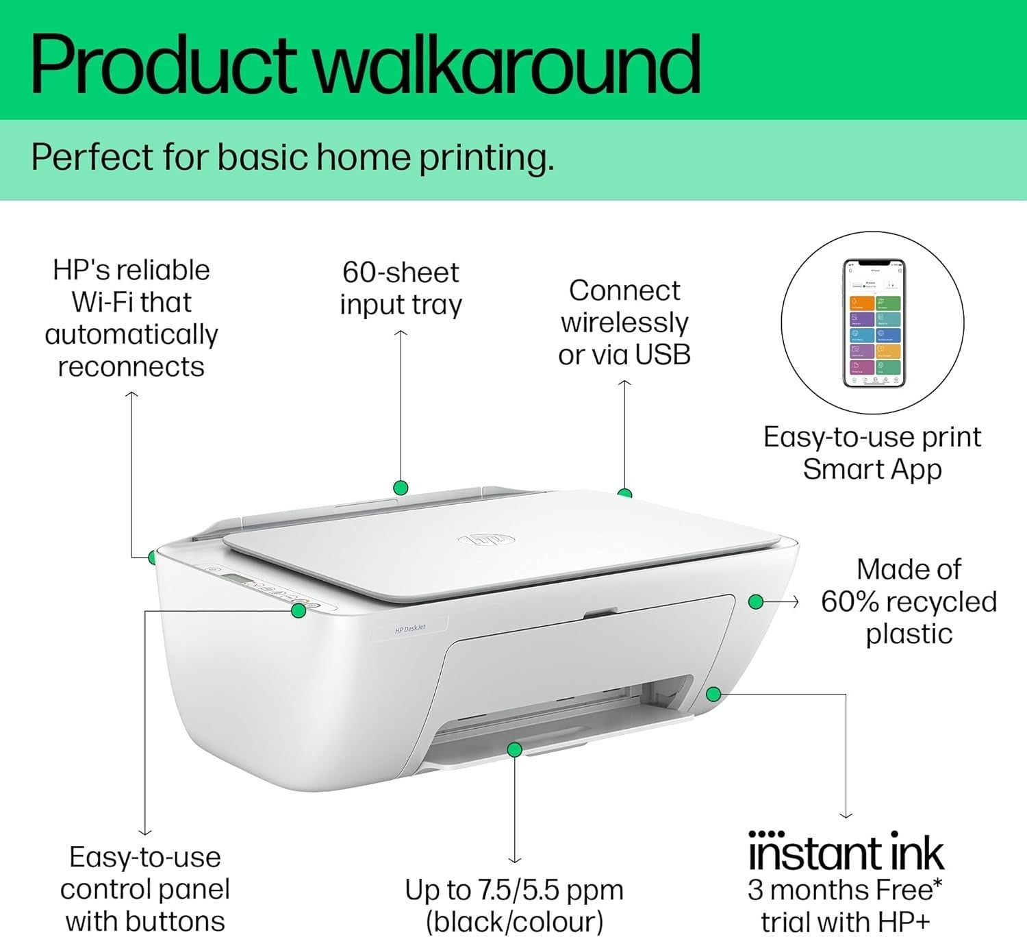 All-in-One Colour Wireless Printer Cement | Scan, Copy, Easy Setup, A4