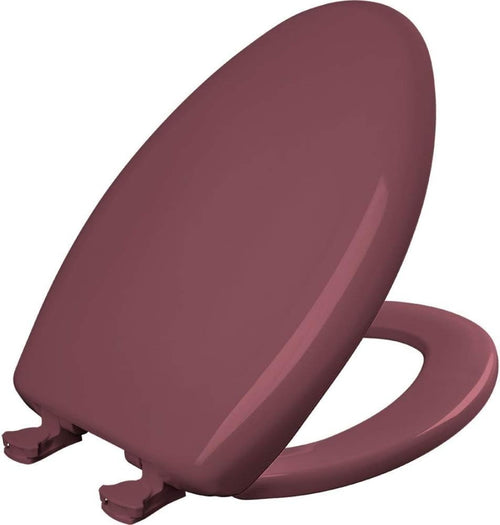 Elongated Toilet Seat Raspberry Soft Close STA-TITE Durable Plastic