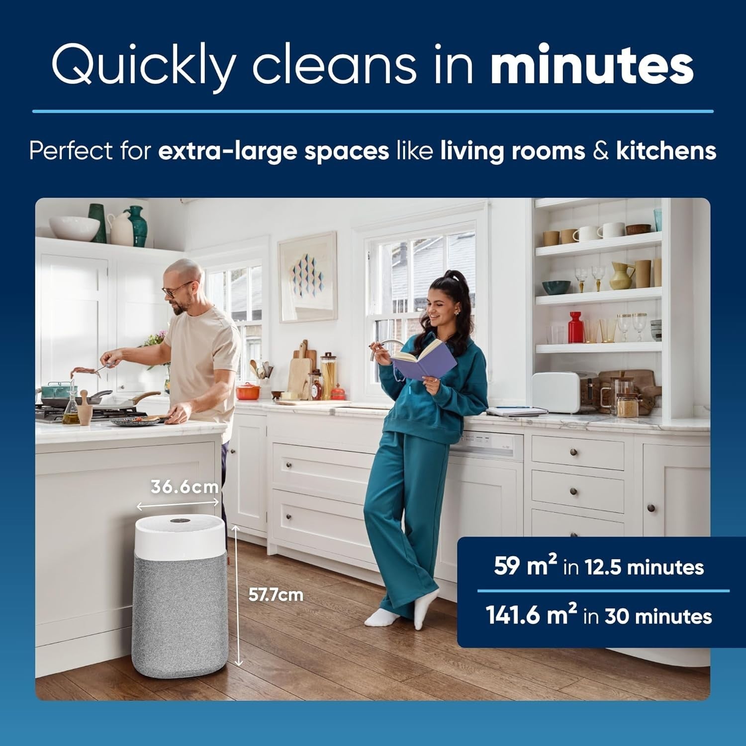 Large Room HEPA Air Purifier 278m² Smart Auto Quiet Pets Allergy