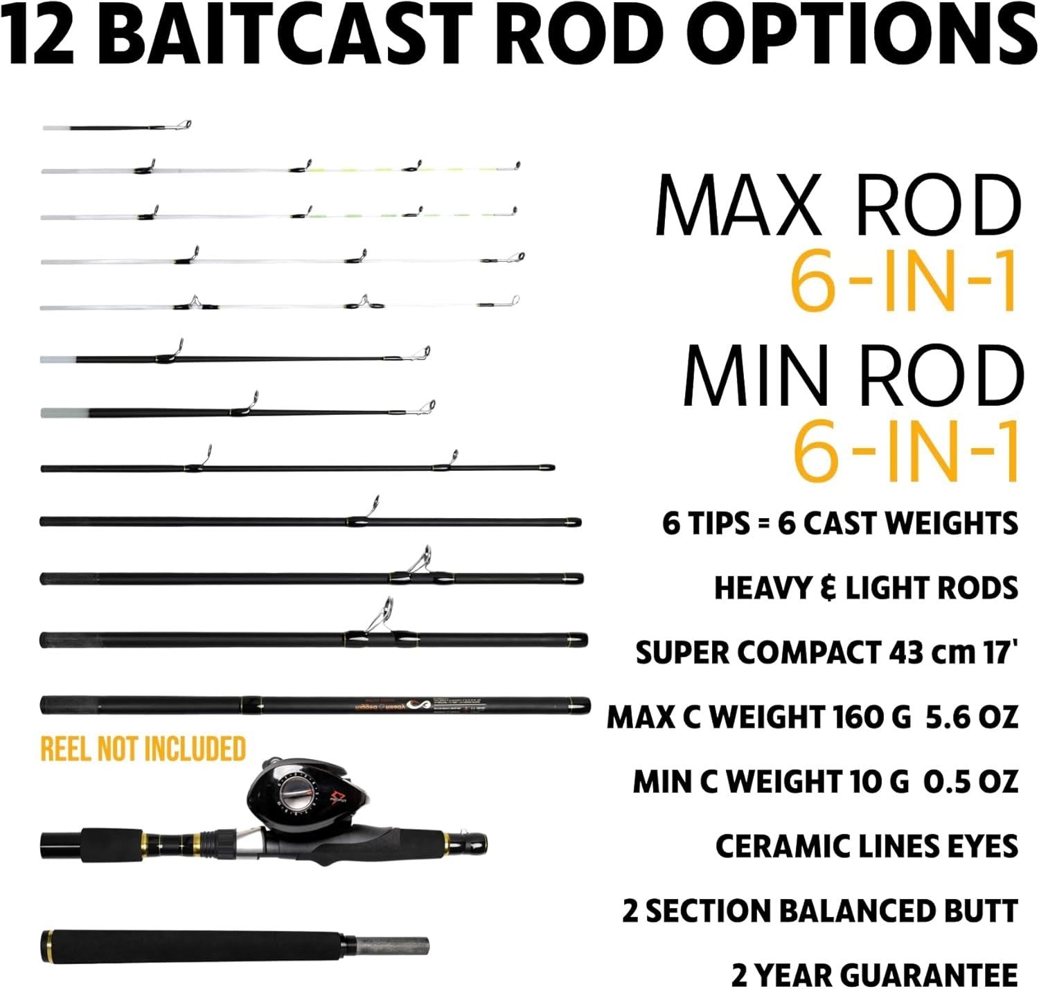 X Ultimate Travel Fishing Rod – 25+ Techniques, Spin, Baitcast, Fly