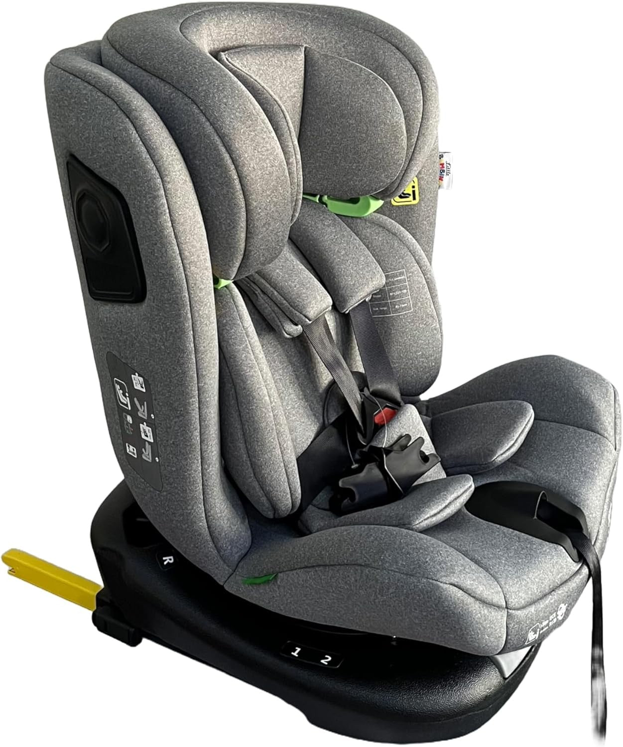 360° Rotating i-Size Car Seat ISOFIX R129 0–36kg Birth to 12 Years Grey