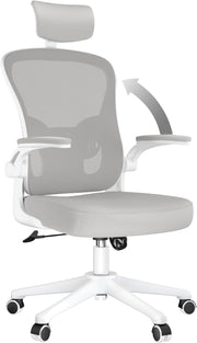 Ergonomic Office Chair Grey Desk Computer Seat Adjustable Lumbar Support Swivel