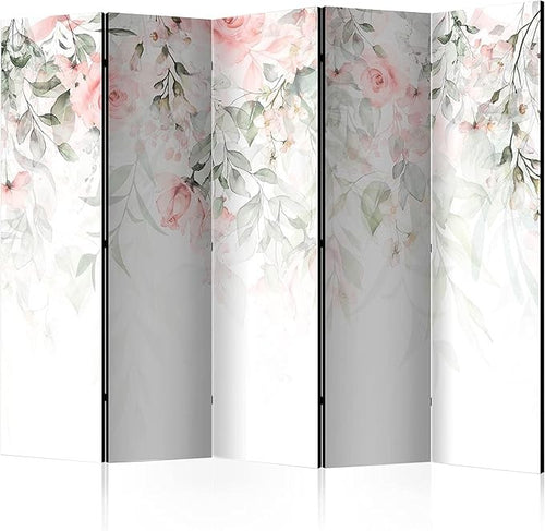 Luxury Acoustic Room Divider 225x172cm Rose Leaf Folding Screen Soundproof Panel