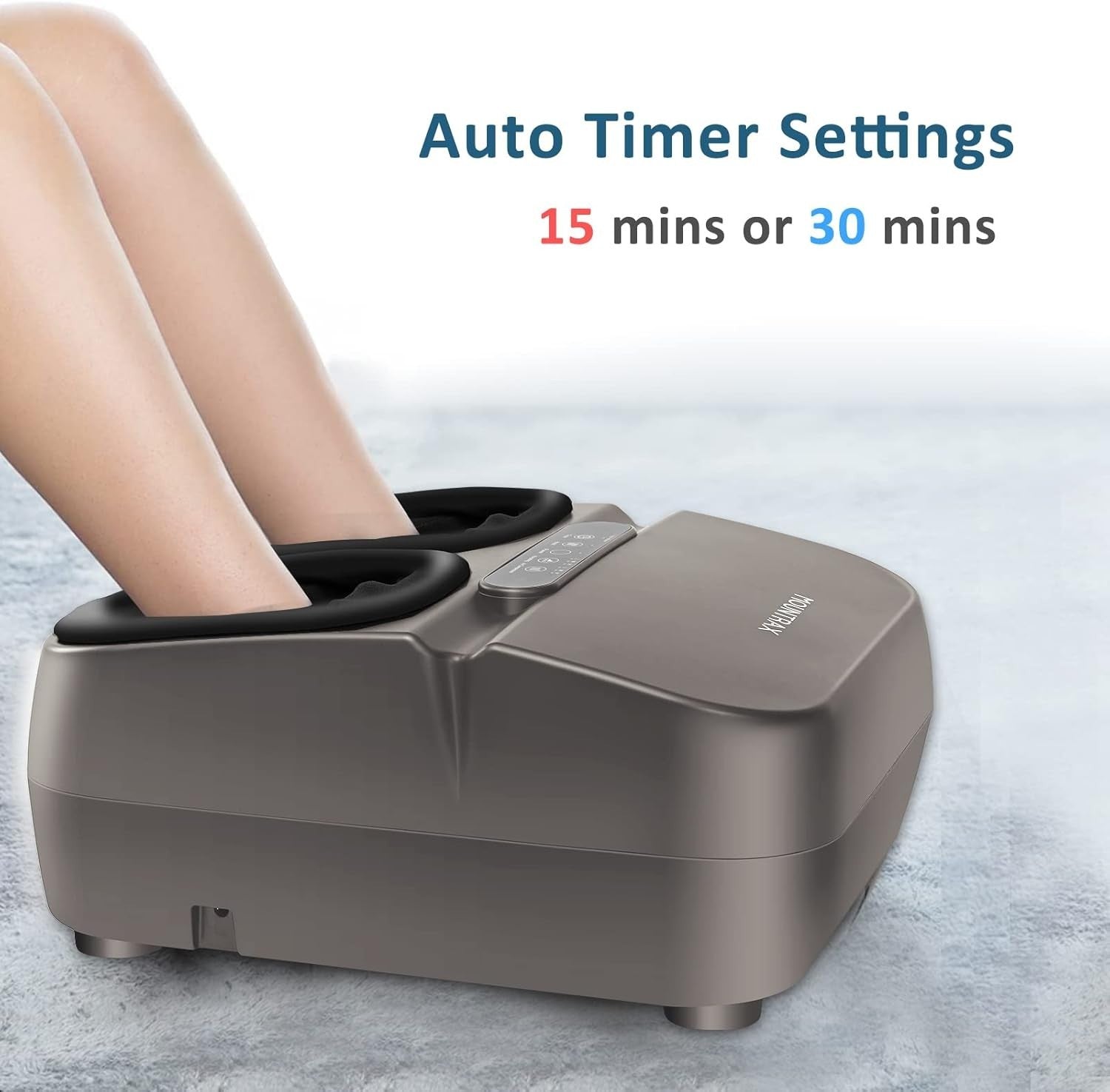 Heat Foot Massager Machine Deep Kneading Shiatsu Pain Relief Plantar Therapy