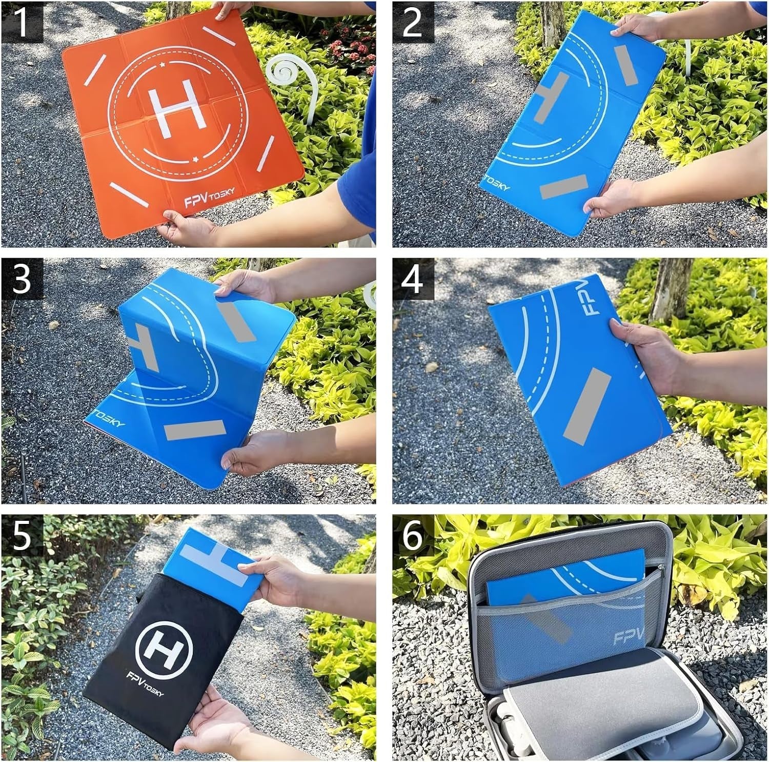 Reflective Drone Landing Pad 25.2" Foldable Waterproof Universal