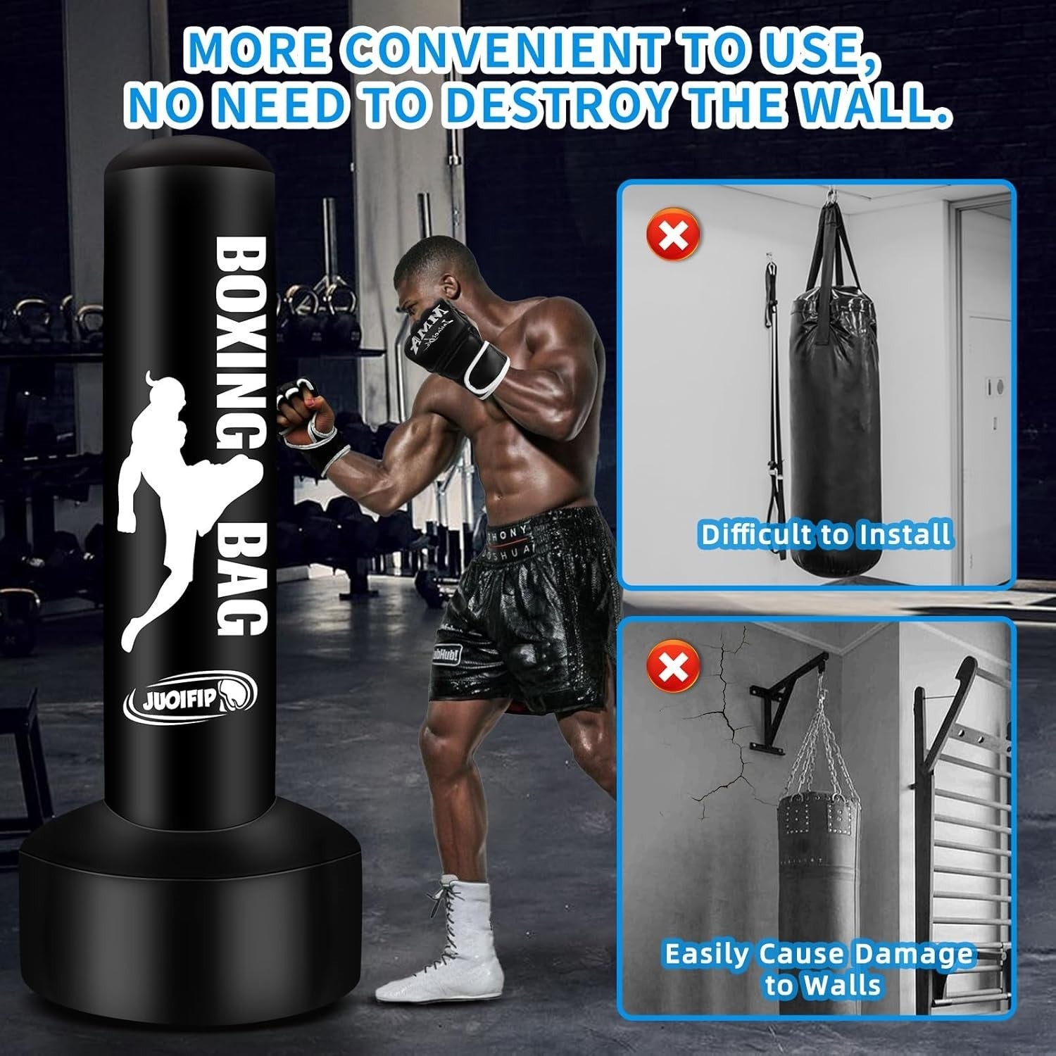 Inflatable Standing Boxing Punch Bag 69" Adult Kickboxing MMA