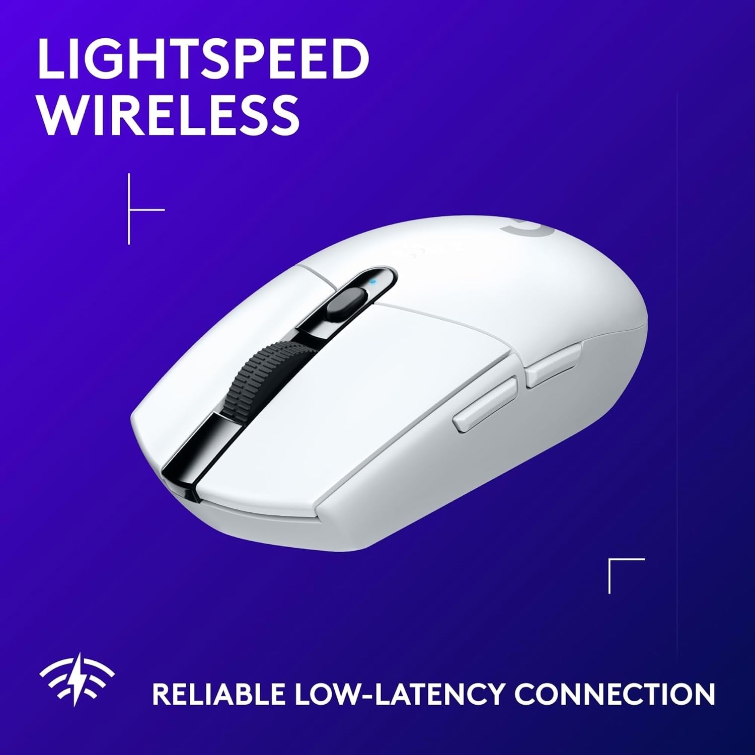 White Wireless Gaming Mouse 12000DPI Lightweight 6 Button 250Hr Battery PC