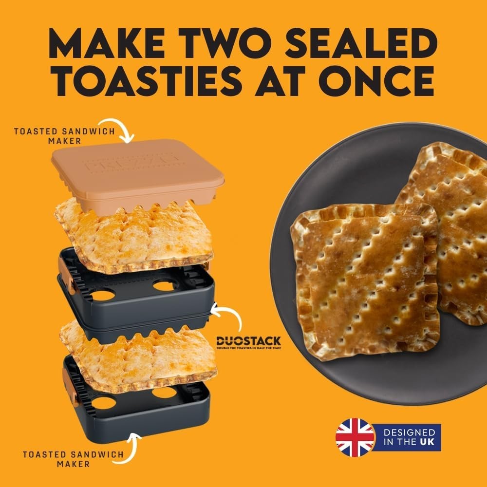 DUO Toastie Maker for Thins Sandwich Crimper DuoStack Healthy Snacks