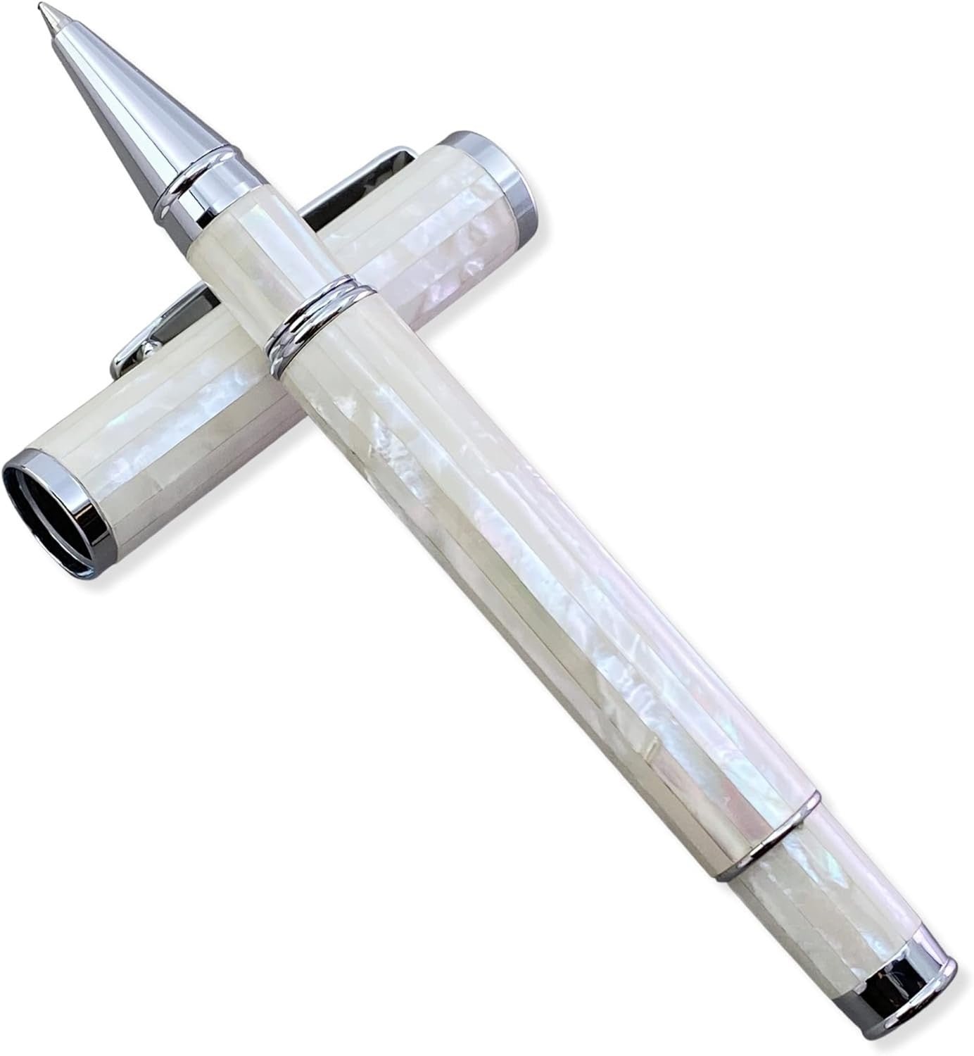 Luxury White Mother of Pearl Rollerball Pen Gift Set