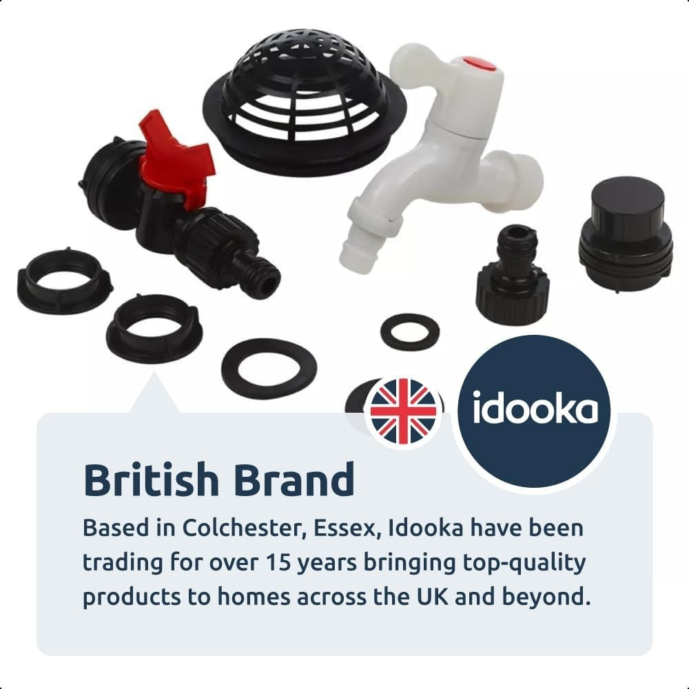 500L Collapsible Garden Water Butt with Tap, Lid & Hose Connector – Black