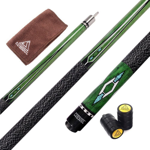 58in Canadian Hardwood Pool Cue 13mm Tip Irish Linen Wrap 19-21oz
