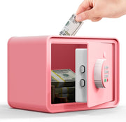 Kids Mini Safe Box Electronic Money Bank Keypad Lock Piggy Bank Pink