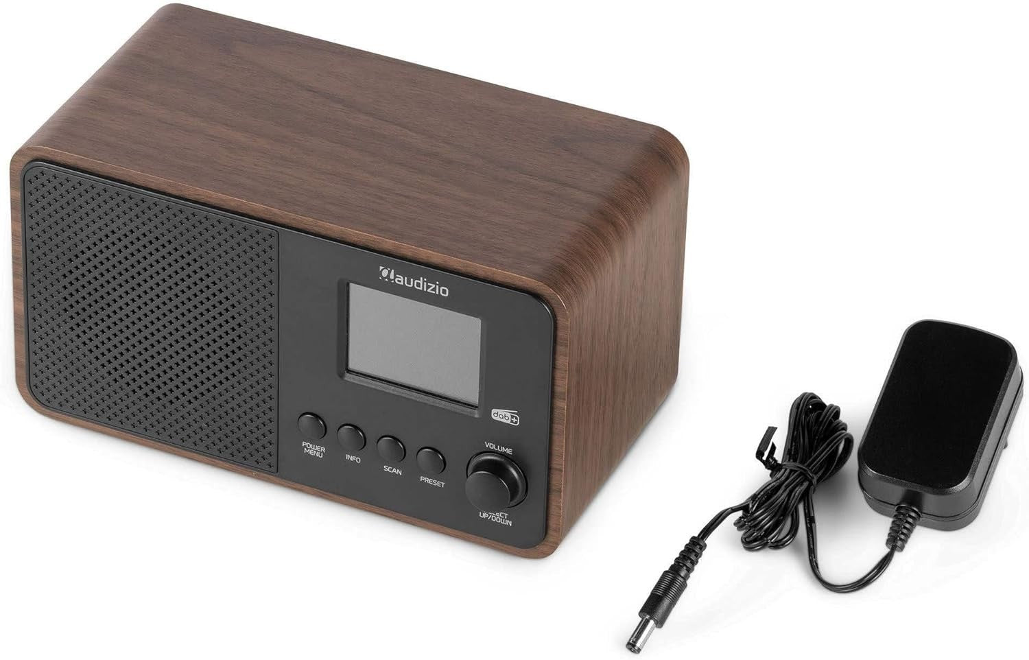 DAB+ Digital Radio Bluetooth Speaker FM USB AUX Alarm Clock Wood