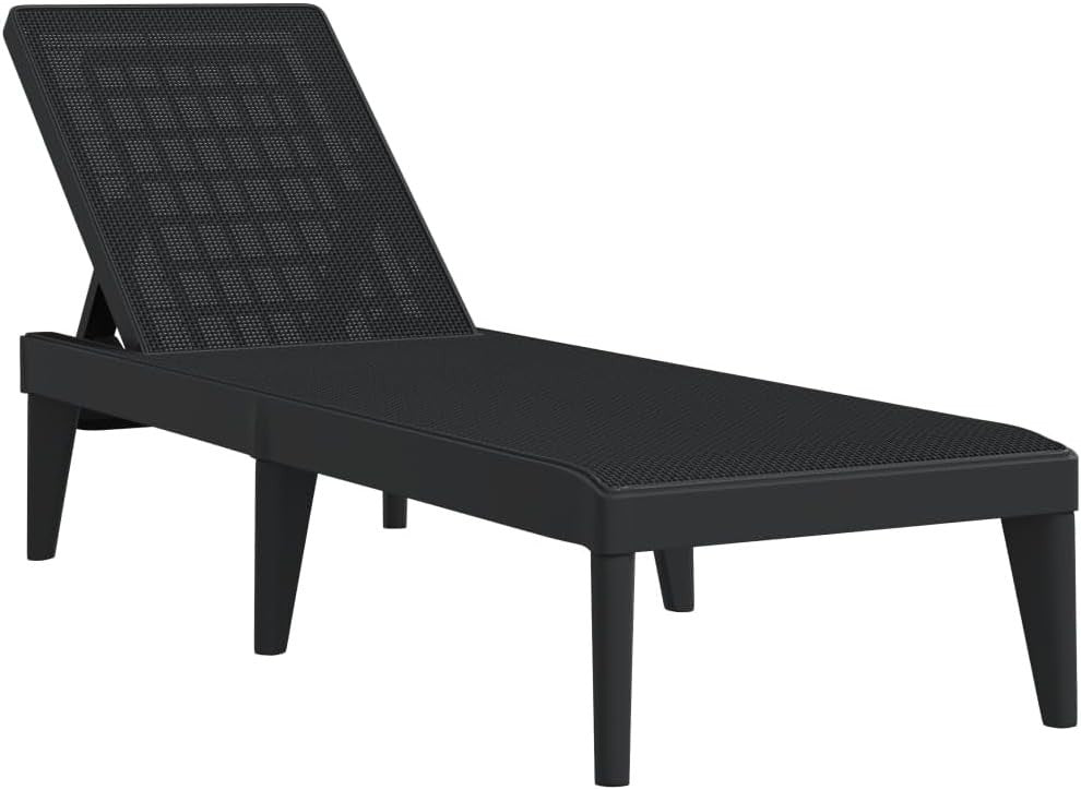 Adjustable Outdoor Sun Lounger UV-Resistant Polypropylene, Lightweight & Durable