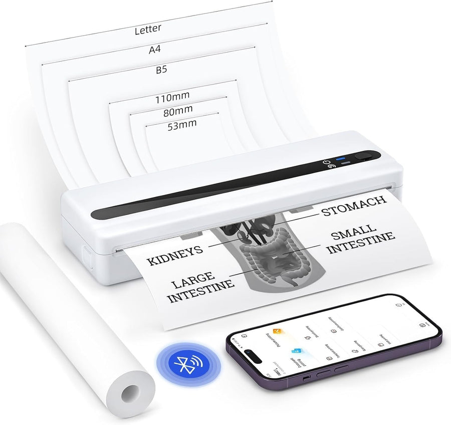A4 Portable Thermal Printer Bluetooth Inkless