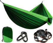 Outdoor Camping Hammock Ultra-Light 210T Nylon Swing with Straps Dark Green