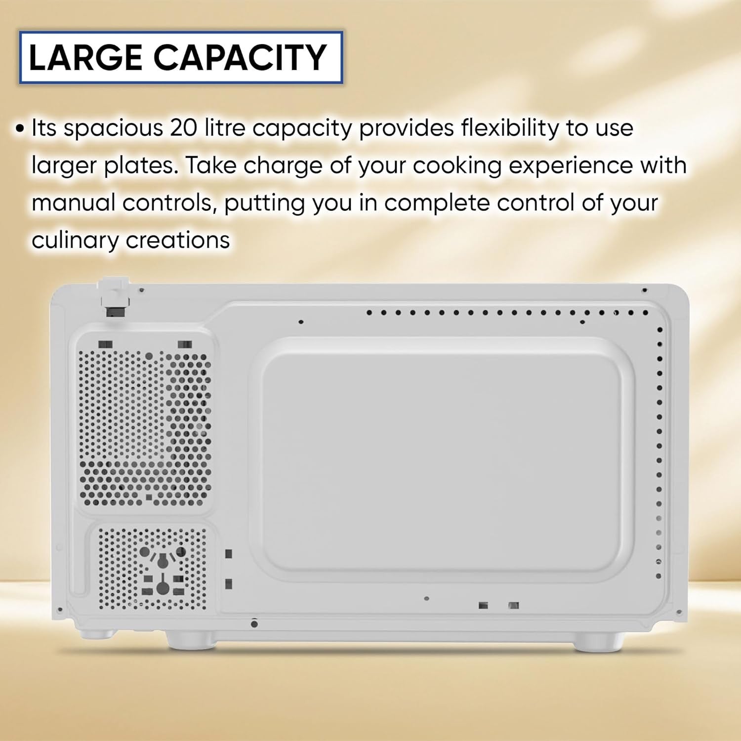 20L 800W Manual Microwave 5 Power Levels Defrost Kitchen
