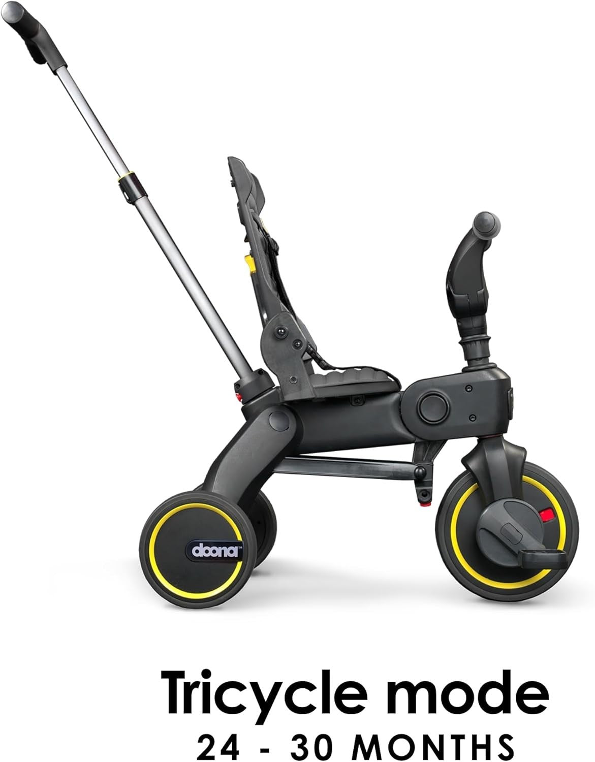 Premium Foldable Toddler Trike 4 in 1 Parent Handle Bike 10M-3Y Grey