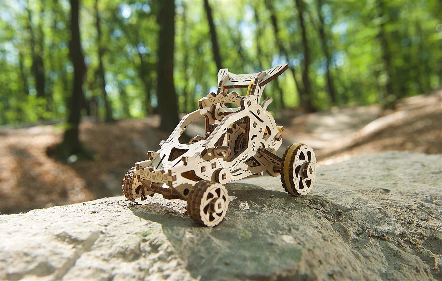 3D Wooden Car Puzzle Kit – DIY Off-Road Racing Buggy with Motor Action