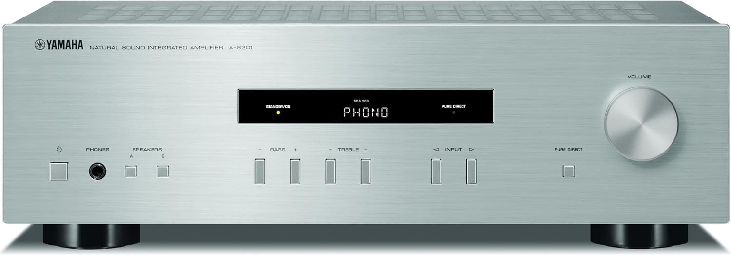 A-S201 Stereo Amplifier 5.1 Channel RCA HDMI USB Optical Silver