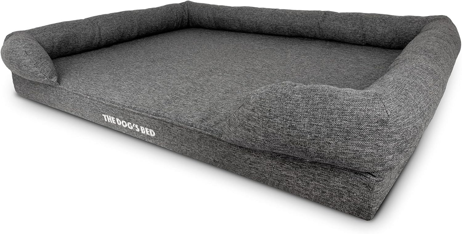 XXL Orthopedic Dog Bed Memory Foam Washable 131x100cm Grey
