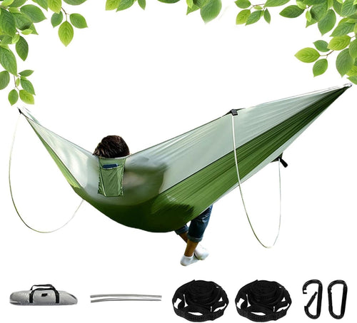 Portable Camping Hammock with Tree Straps – Lightweight Parachute Nylon Travel