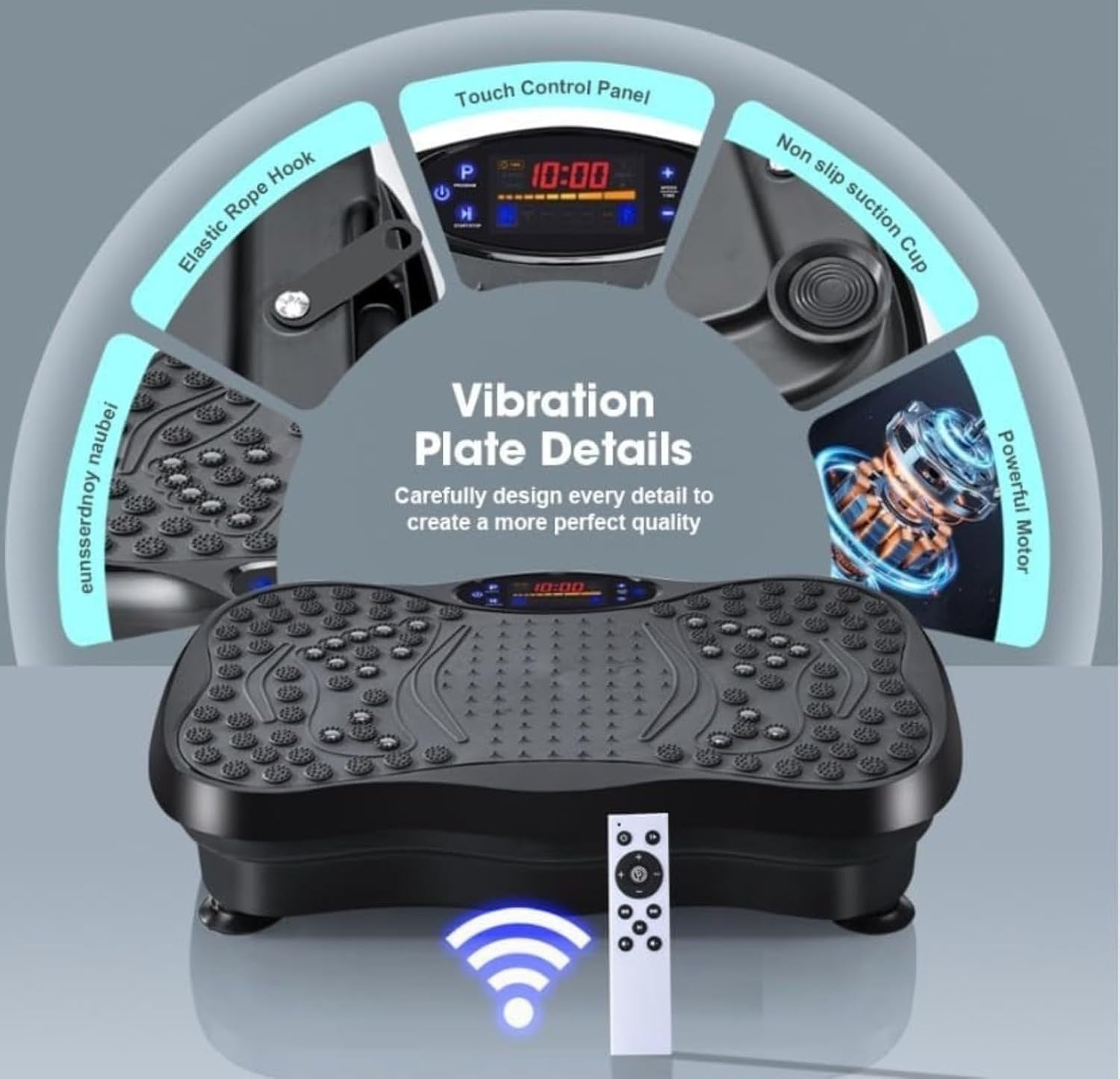Vibration Plate Waist Abdomen Toner Magnetic Massage Bluetooth