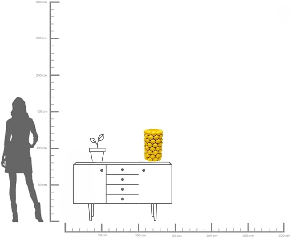 Large Yellow Lemon Ceramic Vase 43cm Modern Statement Table Home Decor