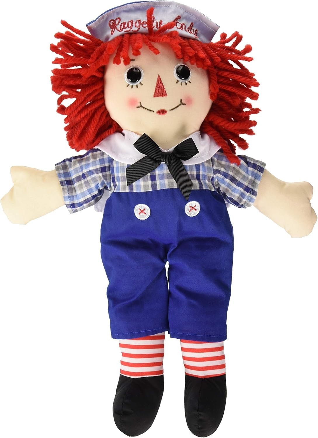 Set of 2 Classic Rag Doll Plush Toys Yarn Hair Button Eyes 16in