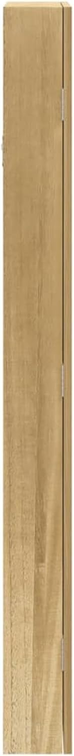 Brown Wall Mounted Mirror Jewelry Cabinet Lockable Slim Storage Organizer