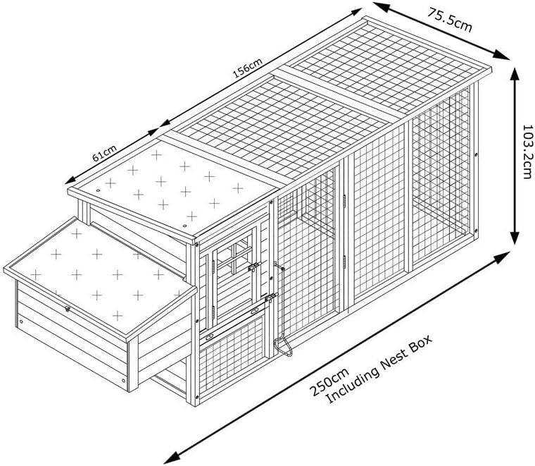 XXL 12.5FT Chicken Coop Run Predator Resistant Wire