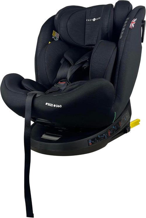 360° Rotating Baby Car Seat ISOFIX i-Size Rear & Forward Facing 40-150cm