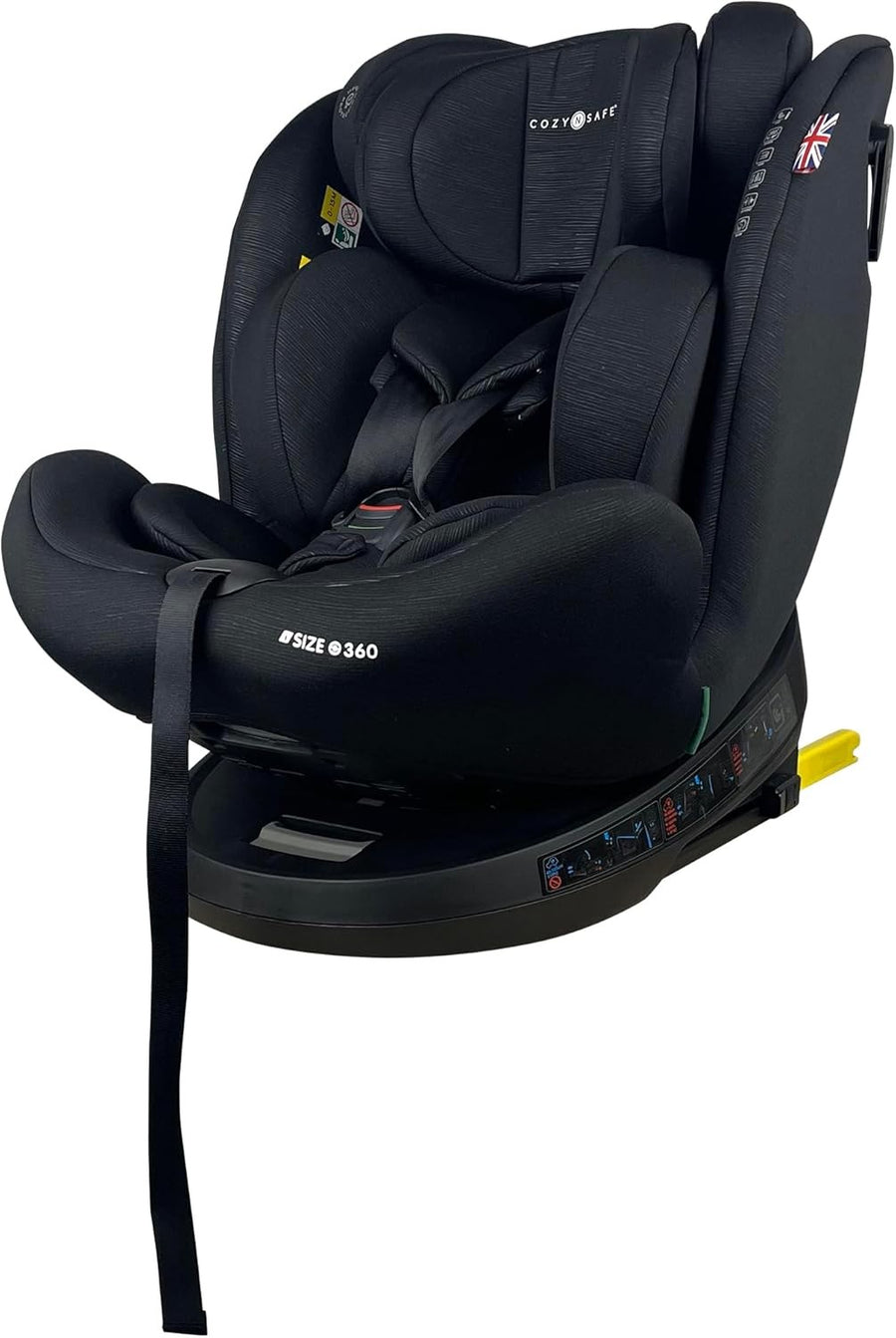 360° Rotating Baby Car Seat ISOFIX i-Size Rear & Forward Facing 40-150cm