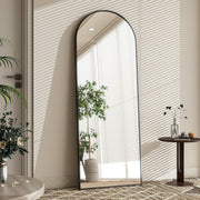 Full-Length Arched Mirror 142x52cm Shatterproof Aluminum Frame