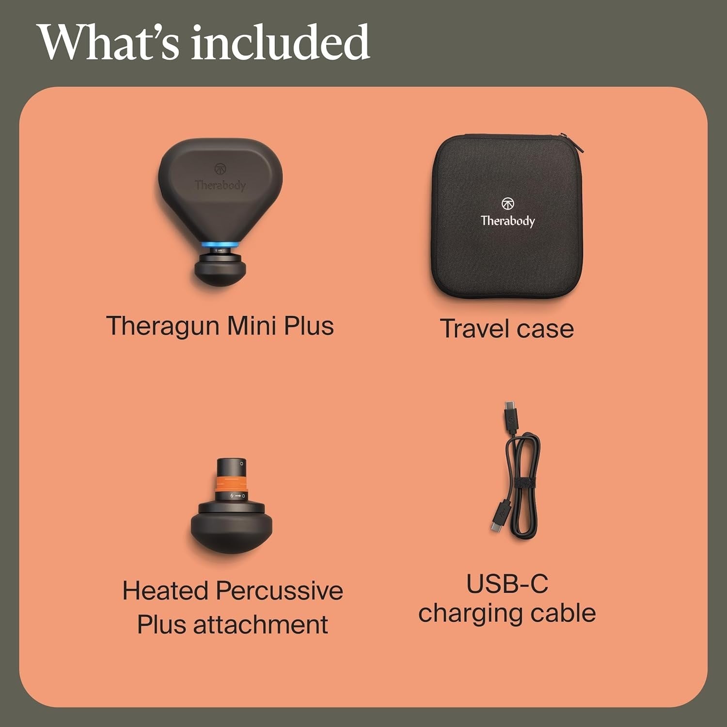 Heated Mini Massage Gun Deep Tissue Percussion Ultra Portable Muscle Relief