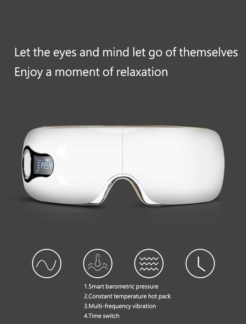 Heated Eye Massager Air Pressure Vibration Bluetooth Sleep