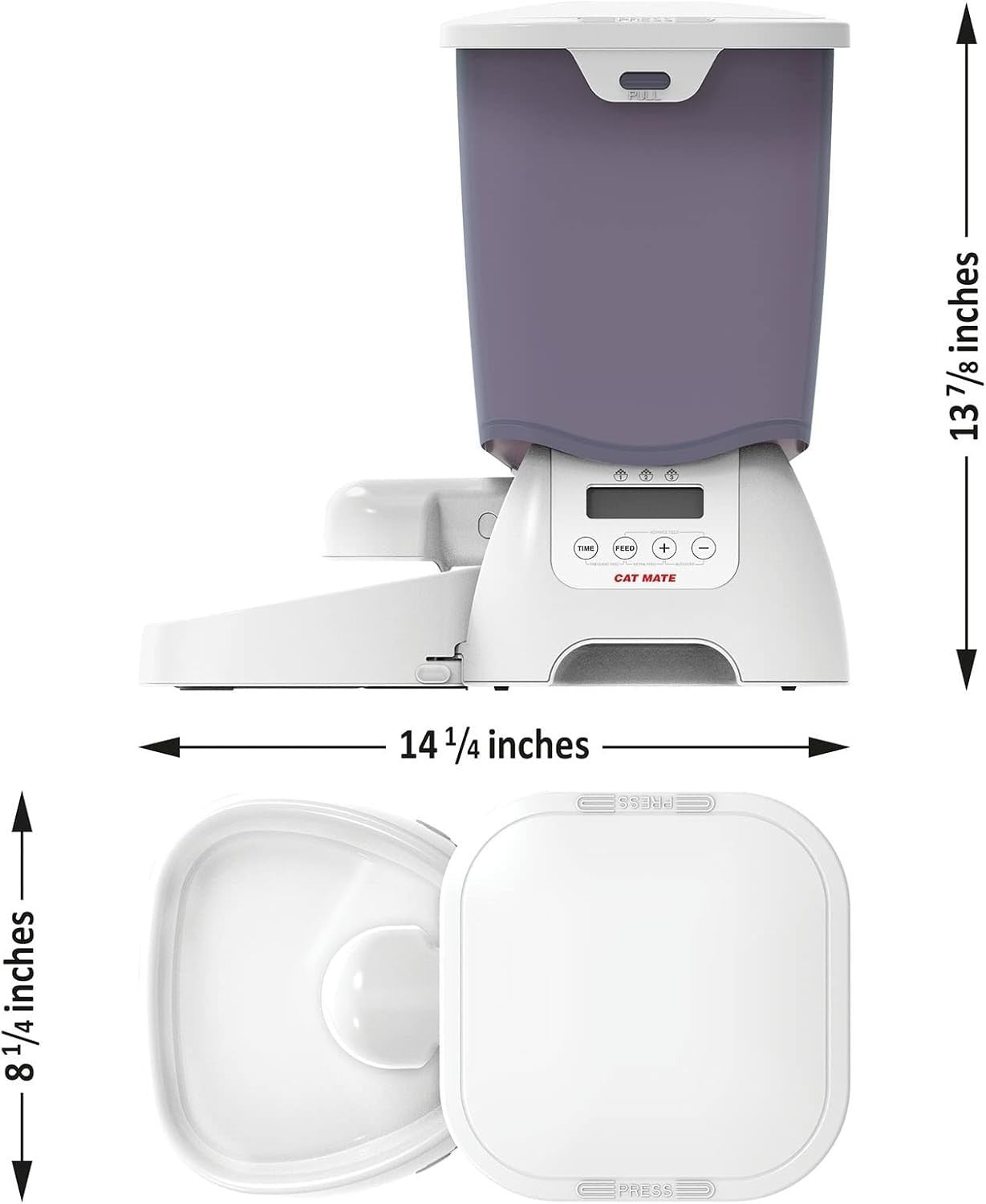 Automatic Cat Dog Feeder 3kg Timed Food Dispenser LCD Portion Control
