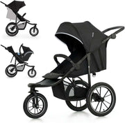 All Terrain Baby Buggy Jogger Pneumatic Tyres Reclining 22kg