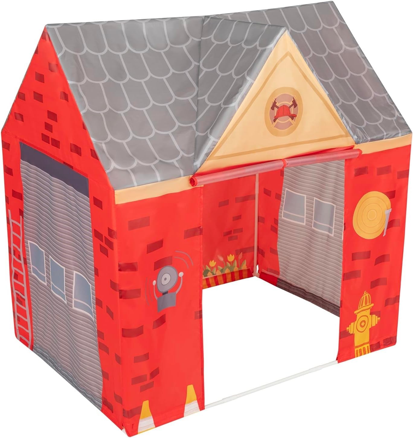 Kids Fire Station Play Tent Indoor Outdoor Fire Truck Playhouse