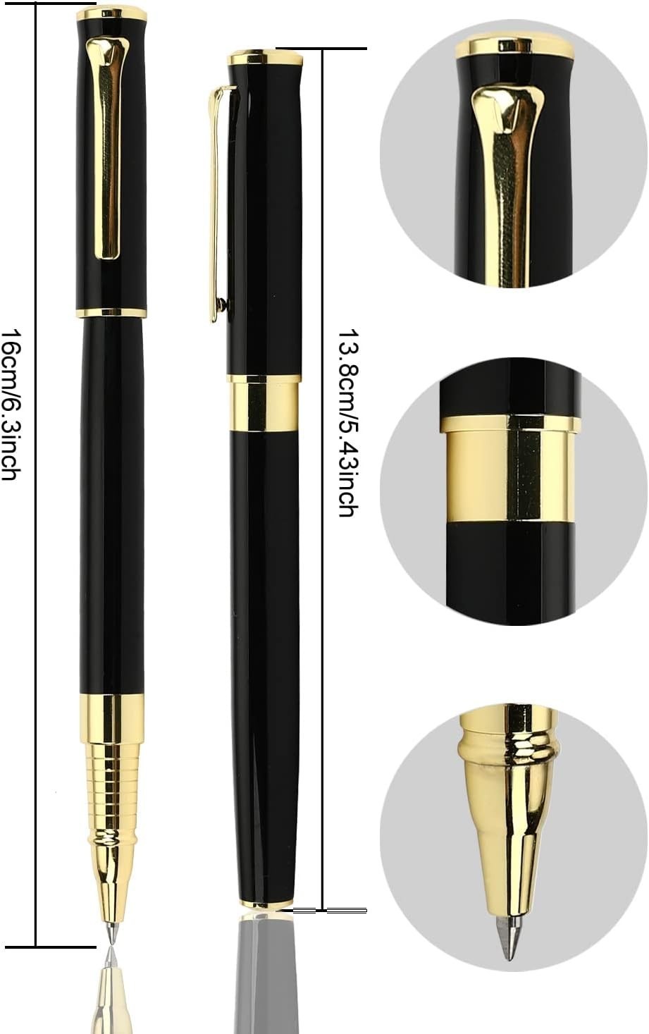 Luxury Ballpoint Pen White Red Black Medium Point Smooth Writing Gift