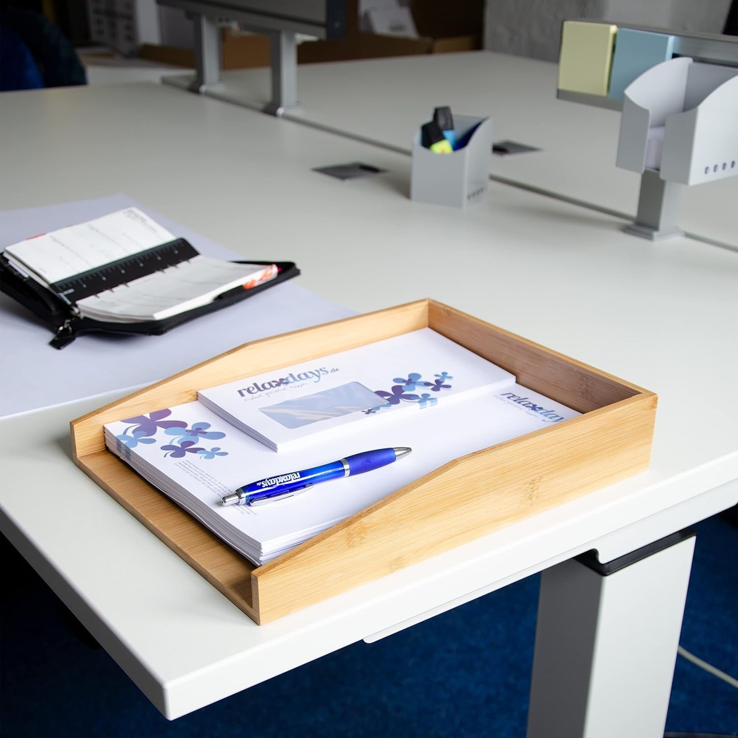 Adjustable 4-Tier Desk Organizer | File, Mail, Books, Office Storage