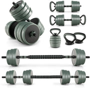 Adjustable 21kg–41kg Dumbbell Barbell Set 4-in-1 Home Gym Weights