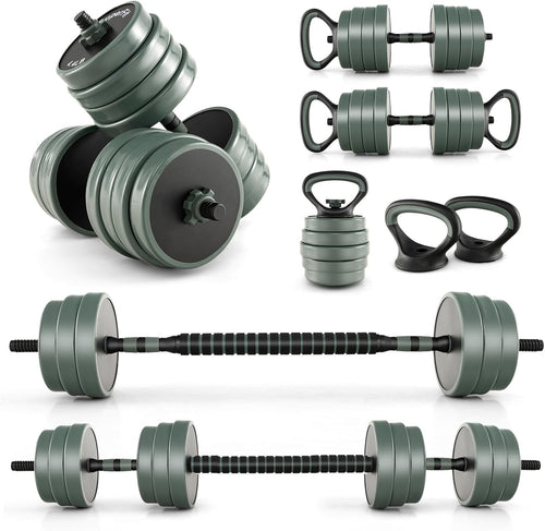 Adjustable 21kg–41kg Dumbbell Barbell Set 4-in-1 Home Gym Weights
