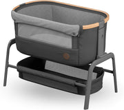 Foldable Baby Bedside Crib Co-Sleeper Adjustable Height with Mattress & Basket
