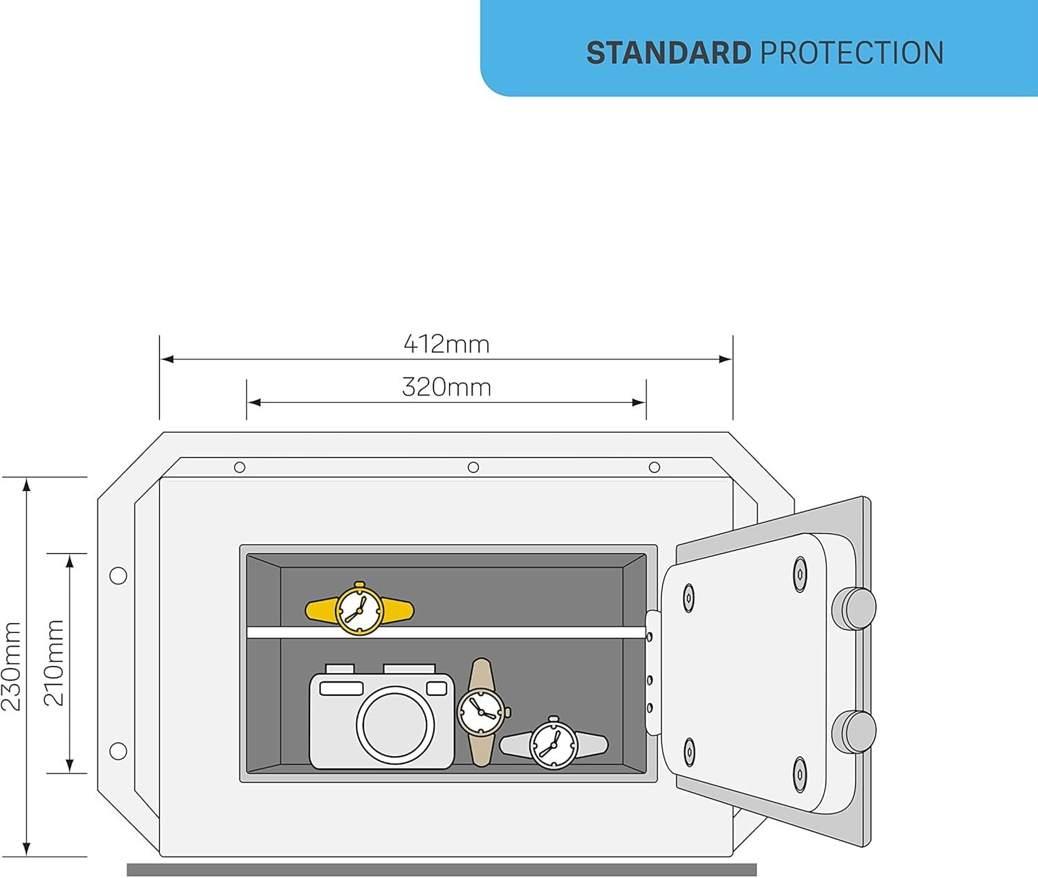 Wall Safe Key Lock Security Box Hidden Cash Jewelry Document Safe