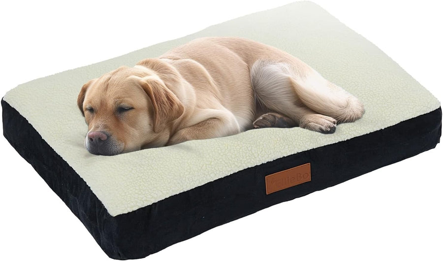Jumbo Dog Crate Bed 152x100x10cm Faux Suede Washable