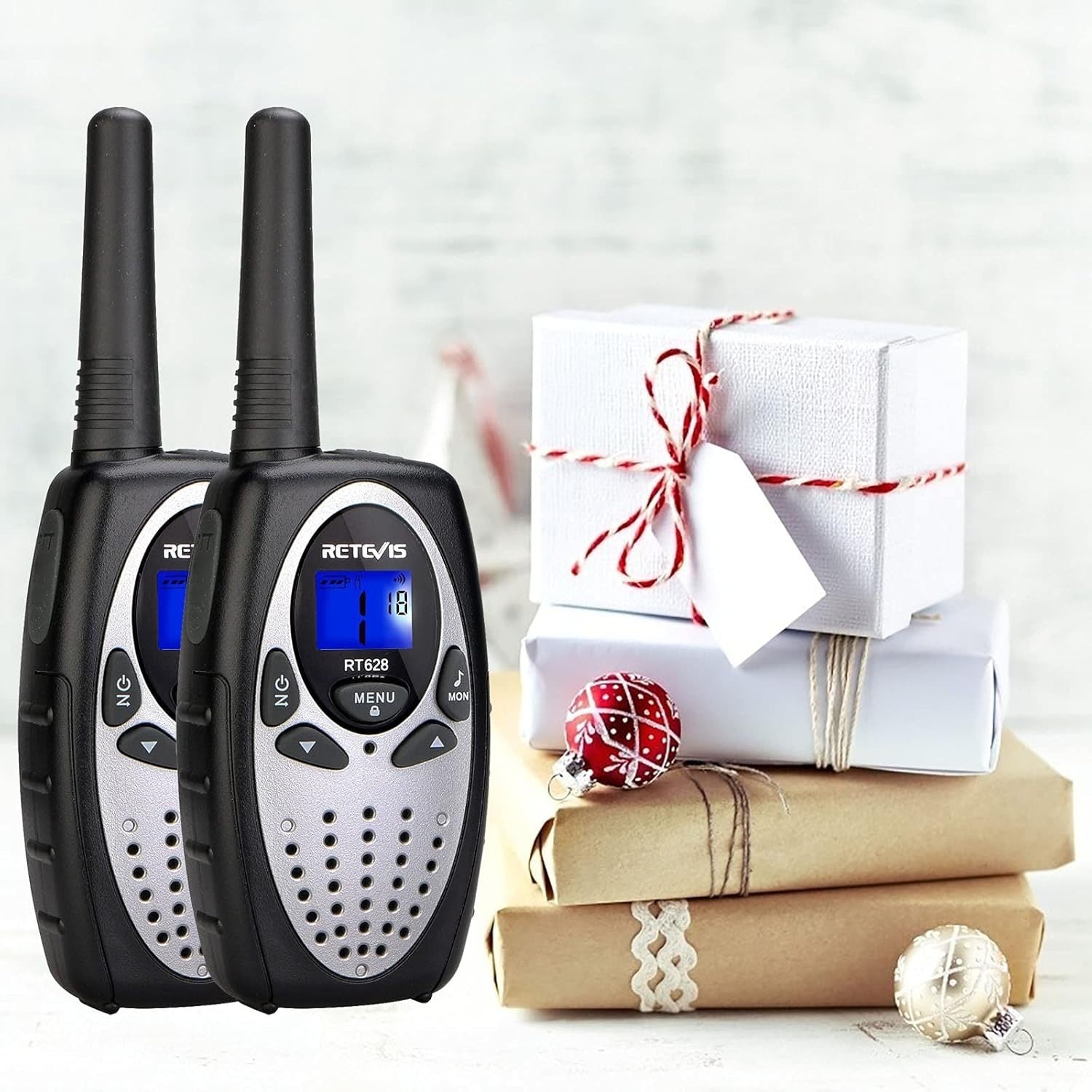 Kids Walkie Talkies 1 Pair Silver Long Range VOX 8 Channel Family Outdoor Toy