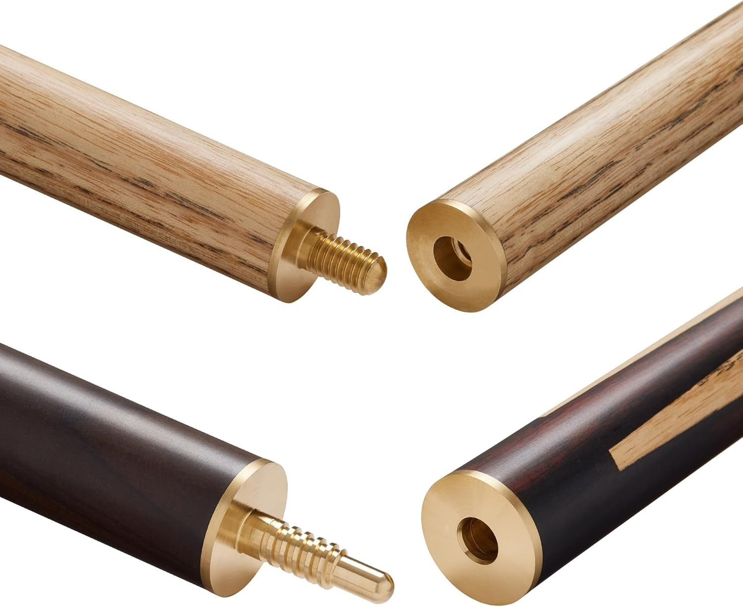 57in English Pool Cue Ash Shaft Rosewood Butt 8.5mm Tip 3pc
