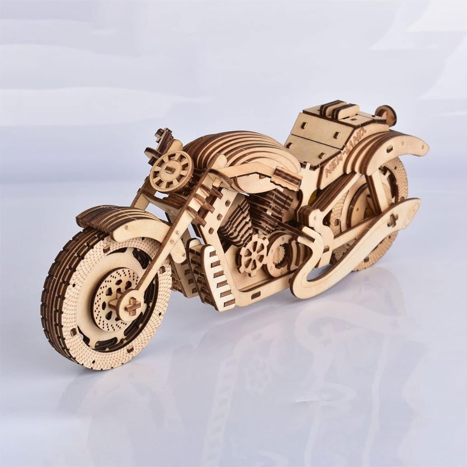 3D Wooden Motorcycle Puzzle Model Kit - DIY STEM Craft, Educational Gift 14+
